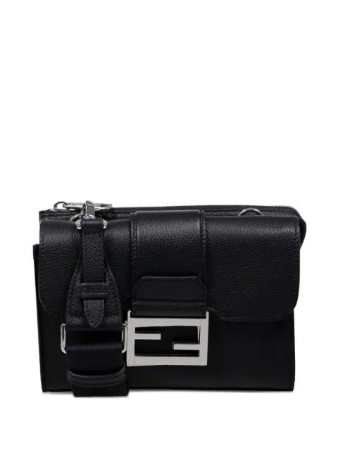 Baguette Double buckle-logo messenger bag by FENDI Baguette Double buckle-logo messenger bag by FENDI