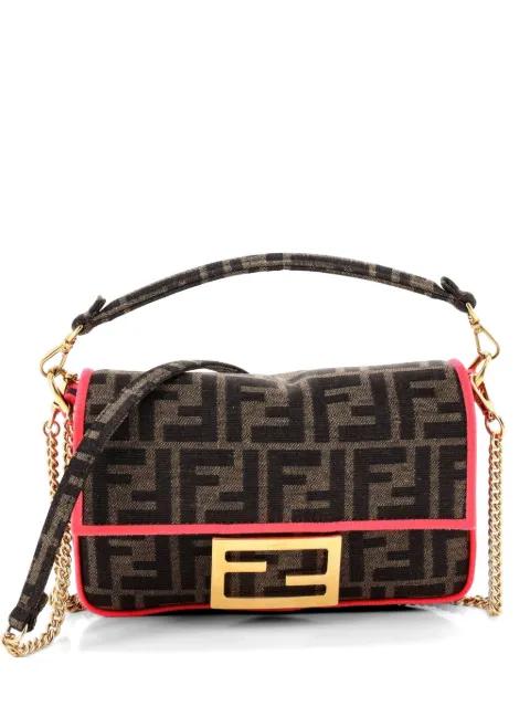 Baguette NM Bag Zucca Canvas Mini crossbody bag by FENDI