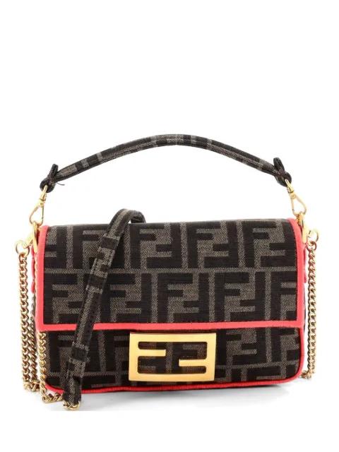 Baguette NM Bag Zucca Canvas Mini crossbody bag by FENDI