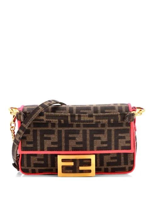 Baguette NM Bag Zucca Canvas Mini crossbody bag by FENDI