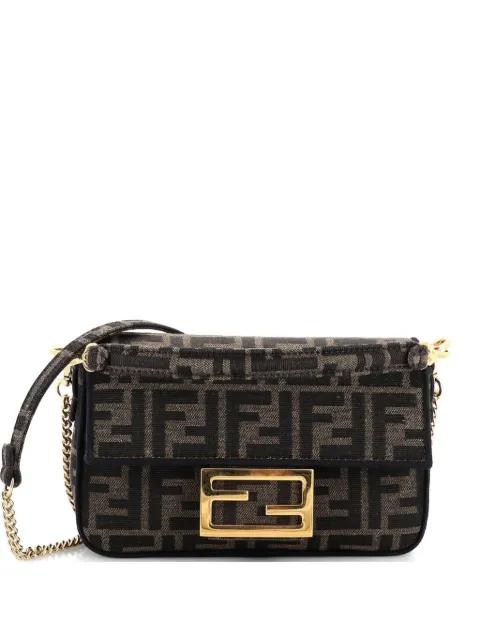 Baguette NM Bag Zucca Canvas Mini crossbody bag by FENDI