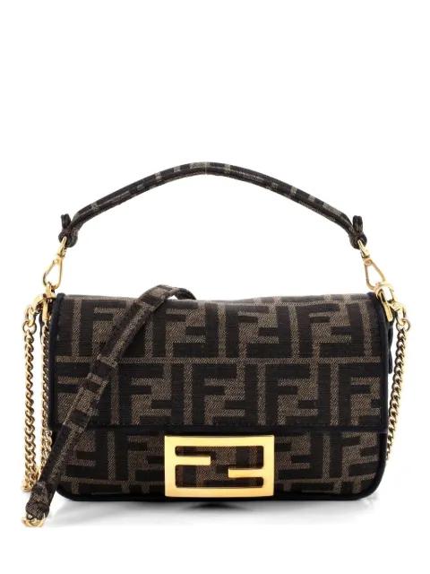Baguette NM Bag Zucca Canvas Mini crossbody bag by FENDI