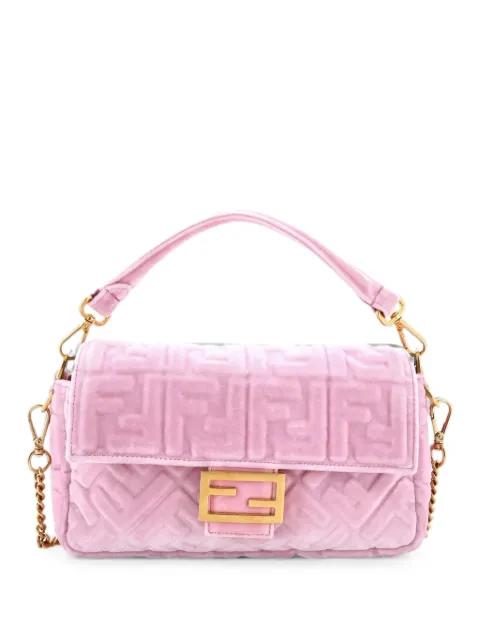 Baguette NM Bag Zucca Embossed Velvet Medium shoulder bag by FENDI