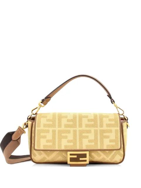Baguette NM Bag Zucca Embroidered Canvas Medium shoulder bag by FENDI