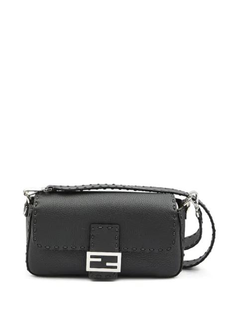 Baguette macro-stitch messenger bag by FENDI