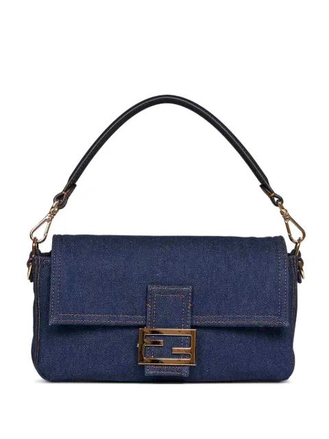 Baguette reversible denim shoulder bag by FENDI