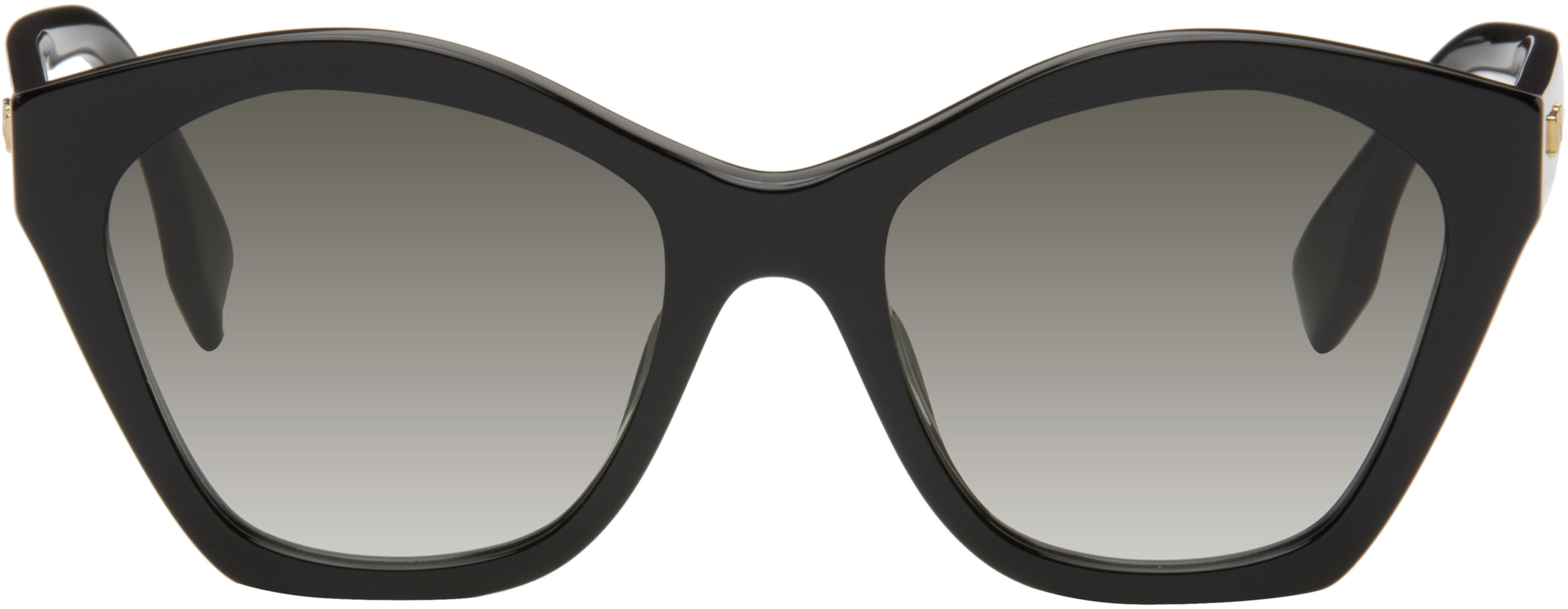 Black Lettering Cat-Eye Sunglasses by FENDI