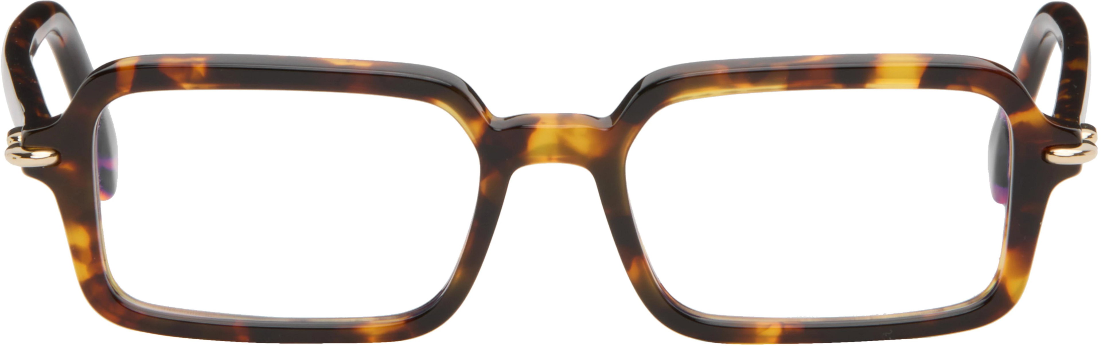 Brown 'Fendi Selleria' Blue Light Glasses by FENDI