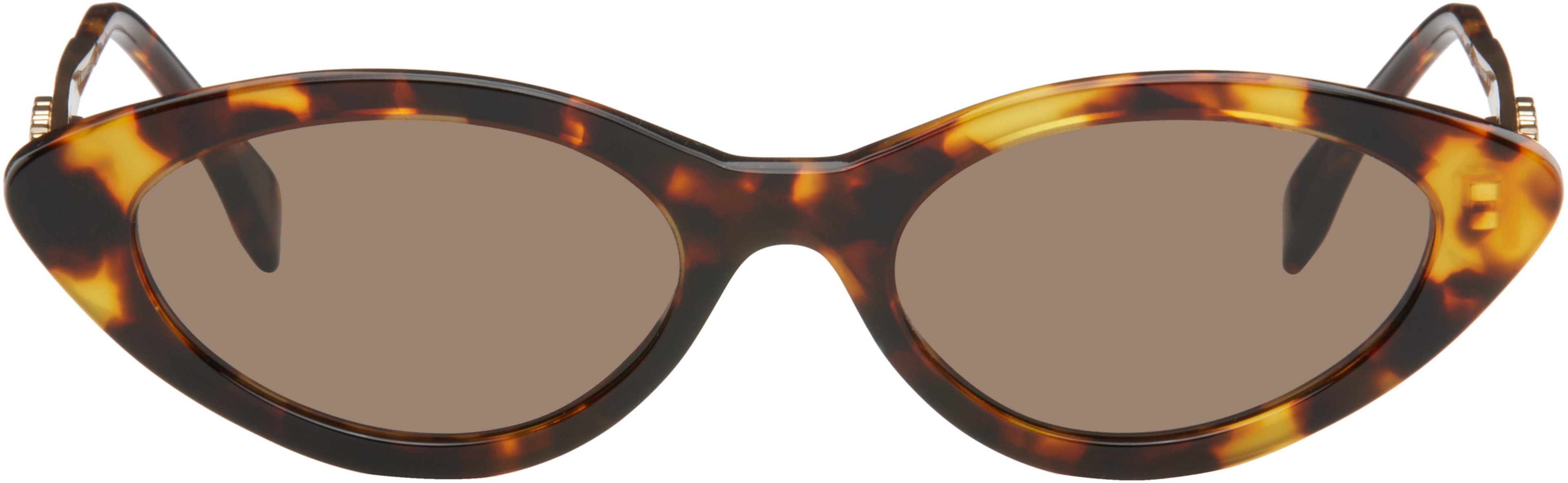 Brown Fendigraphy Sunglasses by FENDI