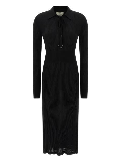 Essential ribbed-knit dress by FENDI