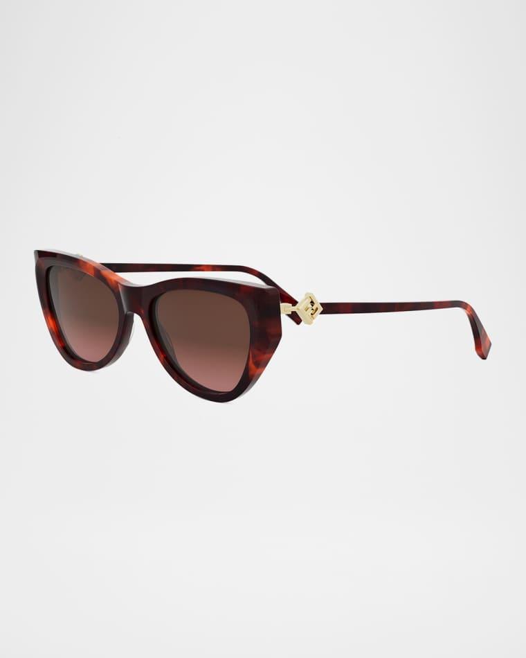 FF Diamond Logo Acetate & Nylon Cat-Eye Sunglasses by FENDI