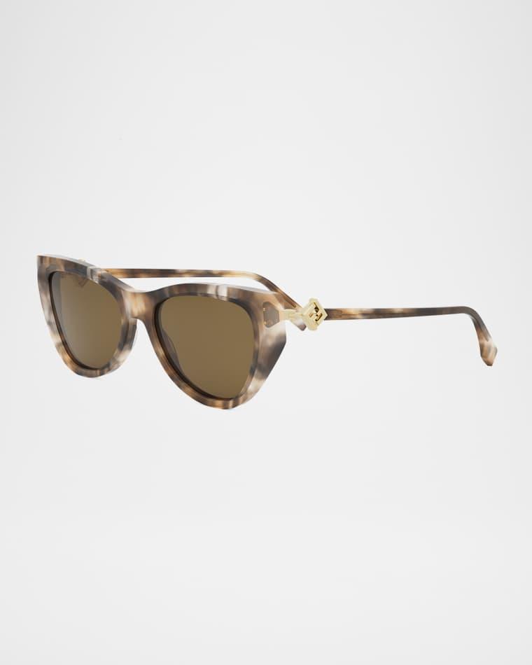 FF Diamond Logo Acetate & Nylon Cat-Eye Sunglasses by FENDI