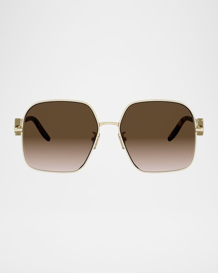 FF Diamonds 58mm Metal Square Sunglasses by FENDI