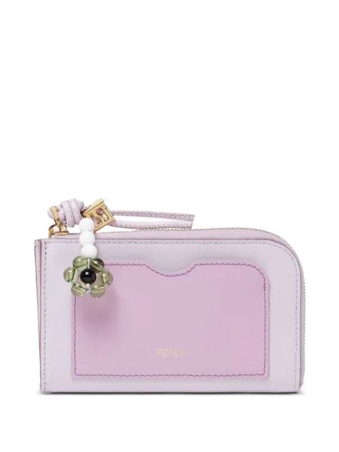 FF Diamonds logo-embossed leather cardholder by FENDI