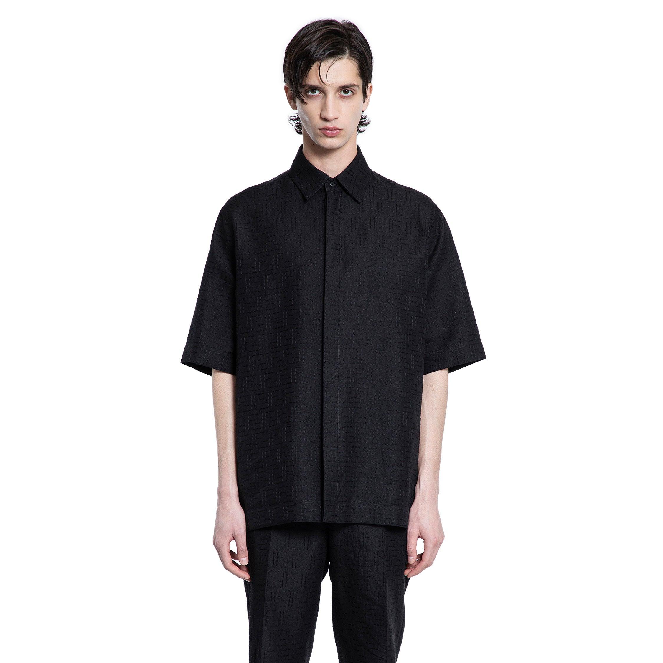 FF Linen Jacquard Short Sleeve Shirt by FENDI FF Linen Jacquard Short Sleeve Shirt by FENDI