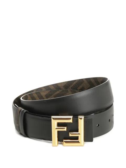 FF Rounded leather belt by FENDI