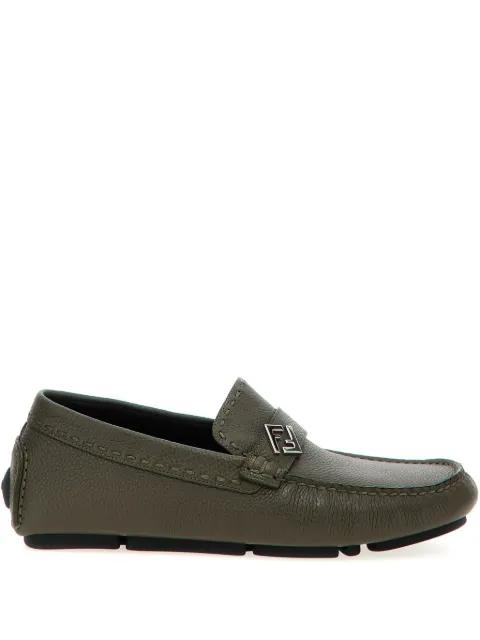 FF Squared leather loafers by FENDI