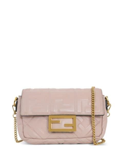 FF-debossed Baguette two-way bag by FENDI