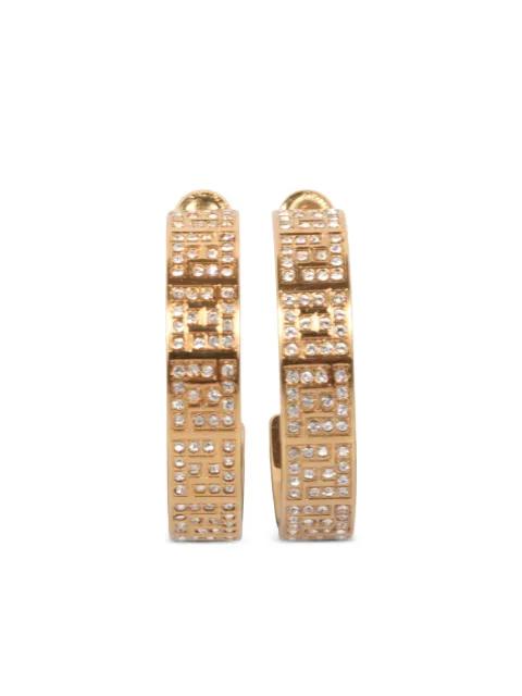 FF-embellished hoop earrings by FENDI