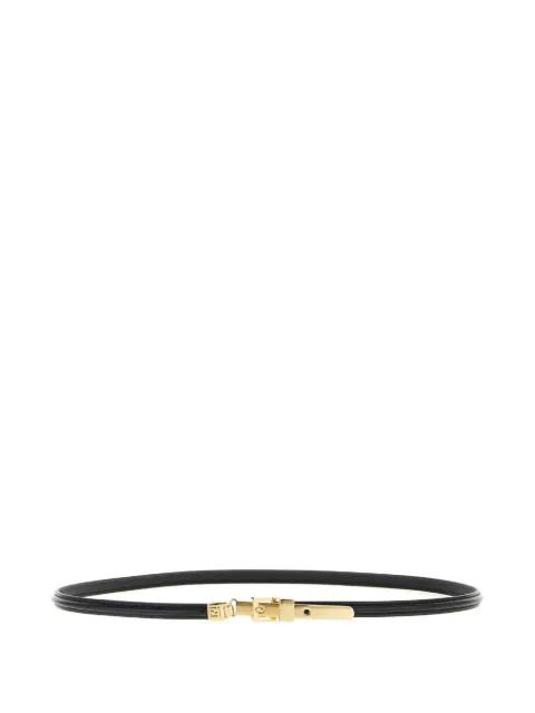 FF engraved metal loop belt by FENDI