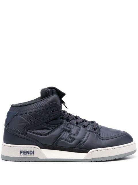 FF logo-embossed high-top sneakers by FENDI