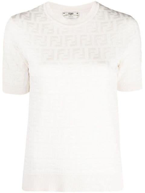 FF-logo knitted top by FENDI