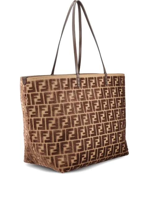 FF logo velvet tote bag by FENDI