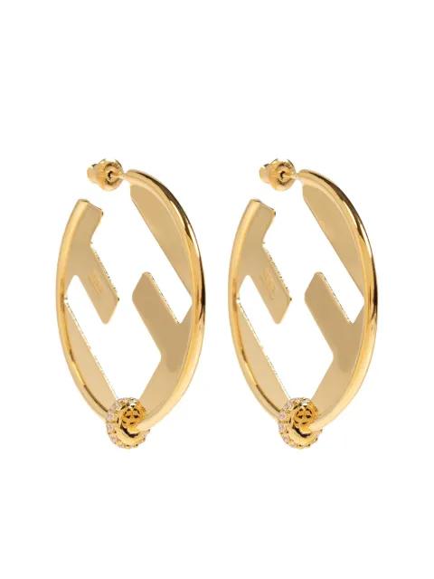 FF-motif embellished earrings by FENDI