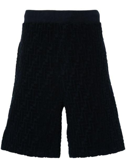 FF-motif terry bermuda shorts by FENDI