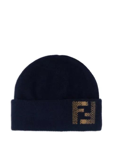 FF-motif wool beanie by FENDI