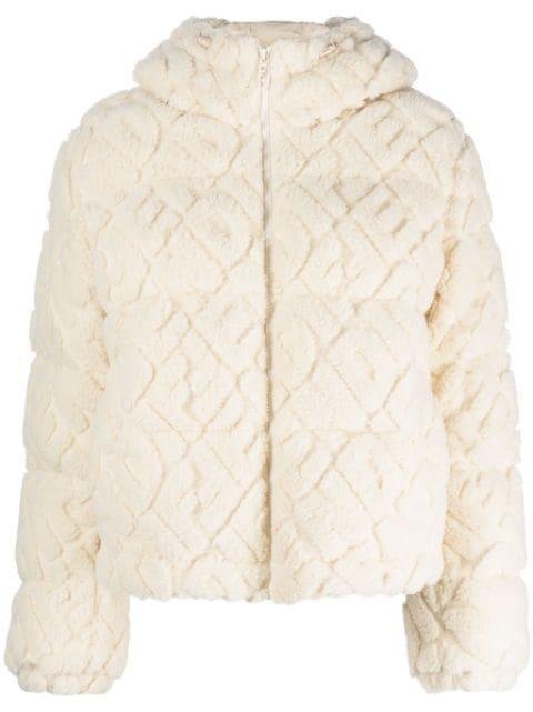 FF-pattern hoodied ski jacket by FENDI
