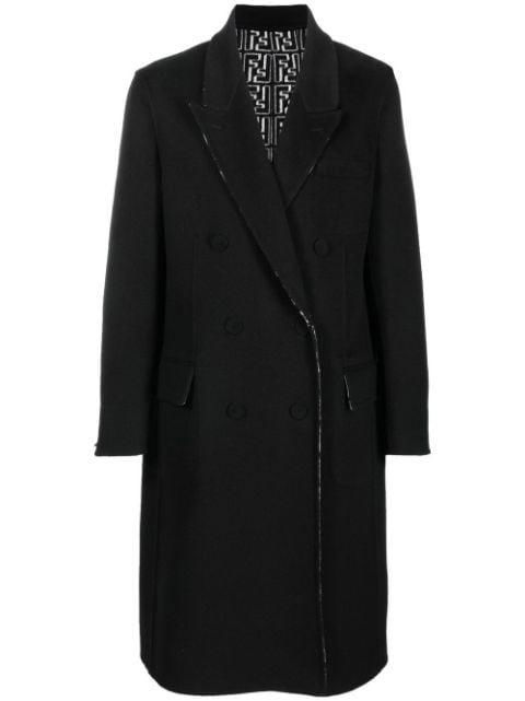 FF-print double-breasted reversible coat by FENDI