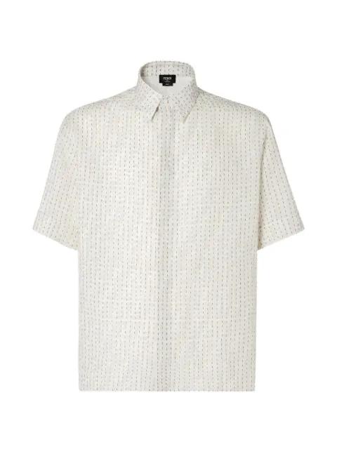 FF-print linen shirt by FENDI