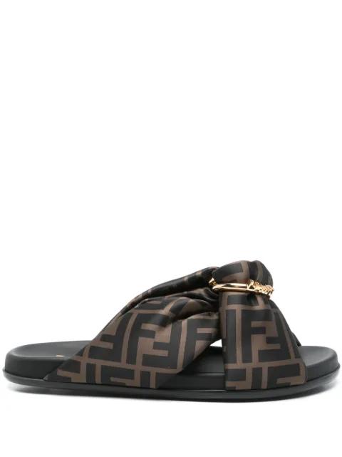 FF satin slides by FENDI