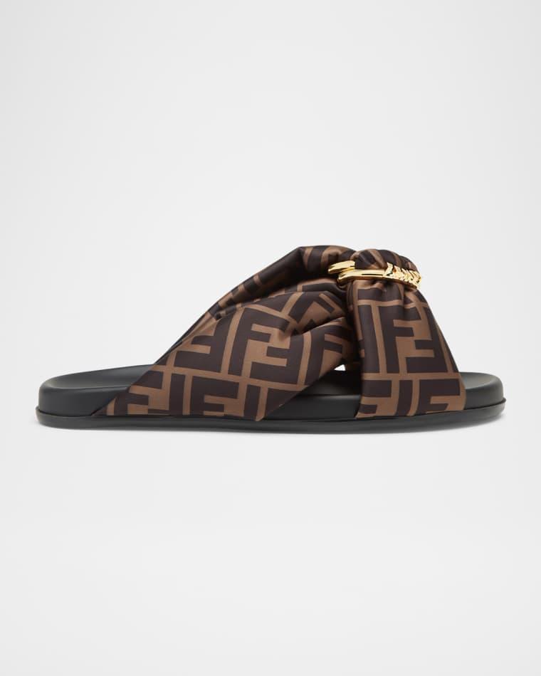 Feel FF Satin Slide Sandals by FENDI