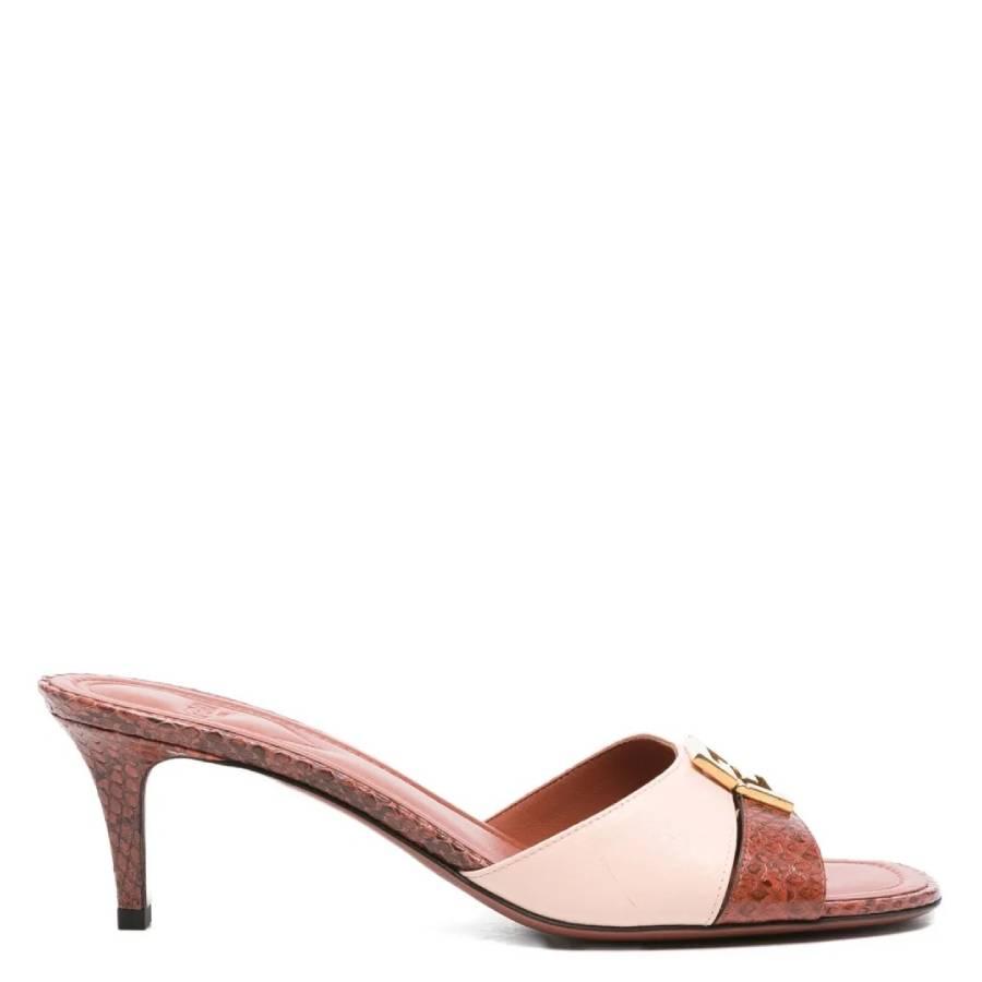Fendi FFold Ayers Medium-Heeled Sandals by FENDI