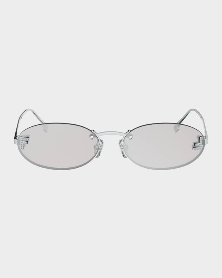 Fendi First Crystal 54mm Oval Sunglasses by FENDI