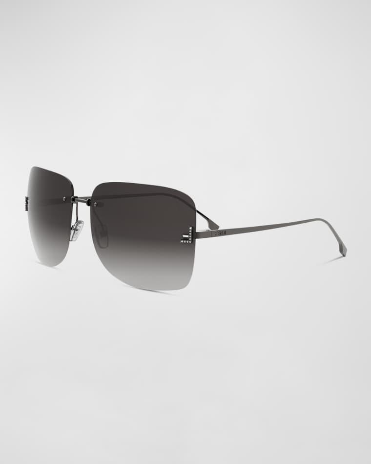 Fendi First Embellished Metal Square Sunglasses by FENDI