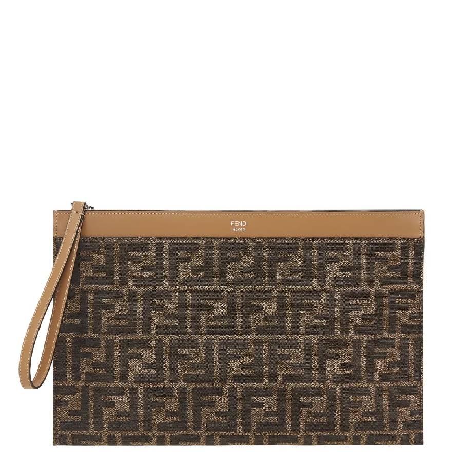 Fendi Jacquard FF Motif Flat Pouch by FENDI
