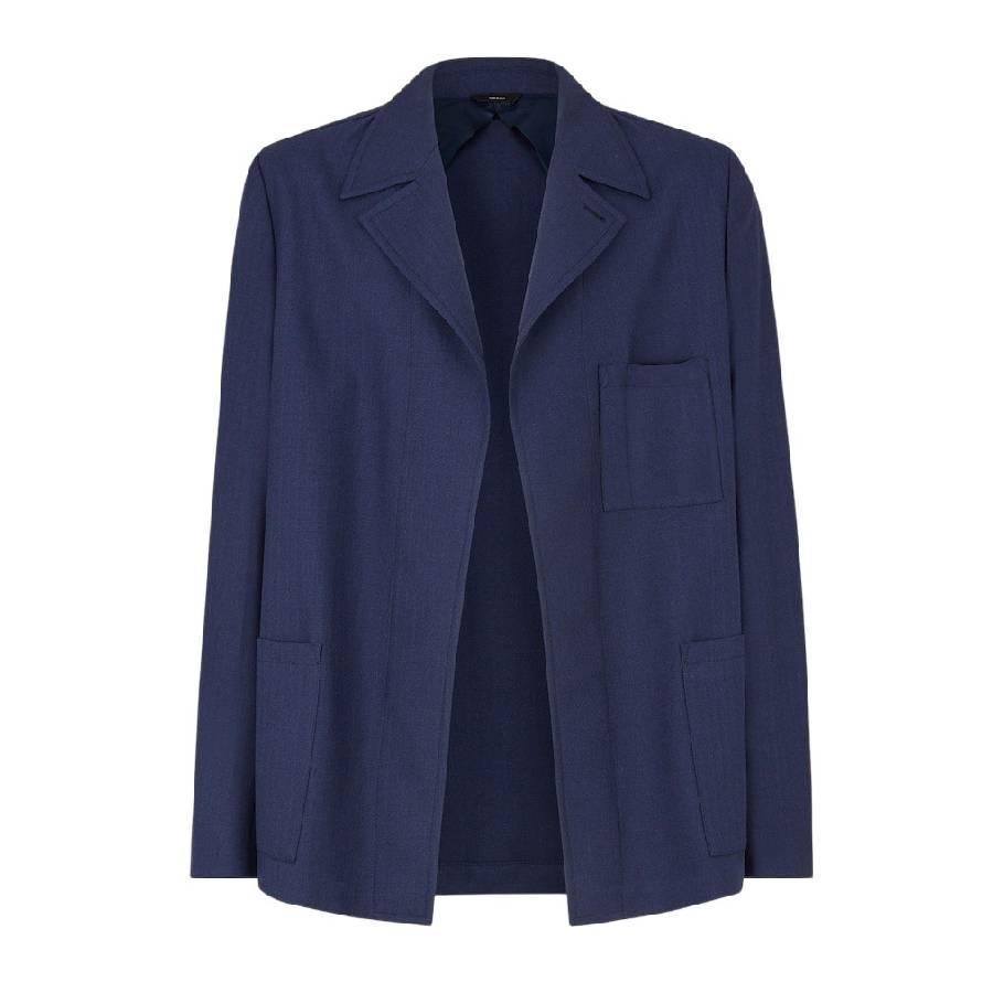 Fendi Long Sleeve Wool Blazer by FENDI