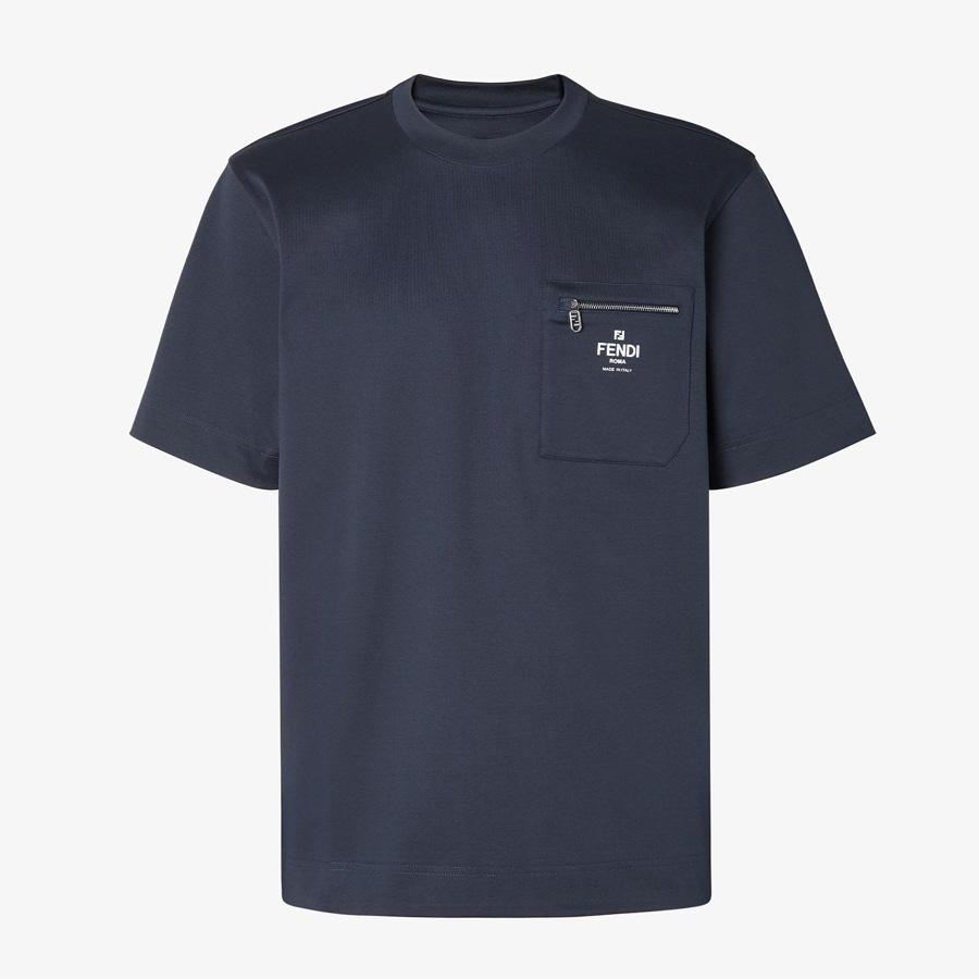 Fendi Mens Crewneck Cotton T-Shirt by FENDI