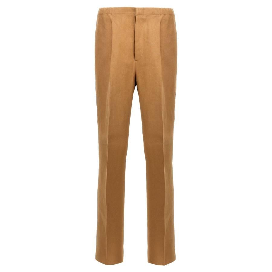 Fendi Straight-Leg Paper Canvas Trousers by FENDI