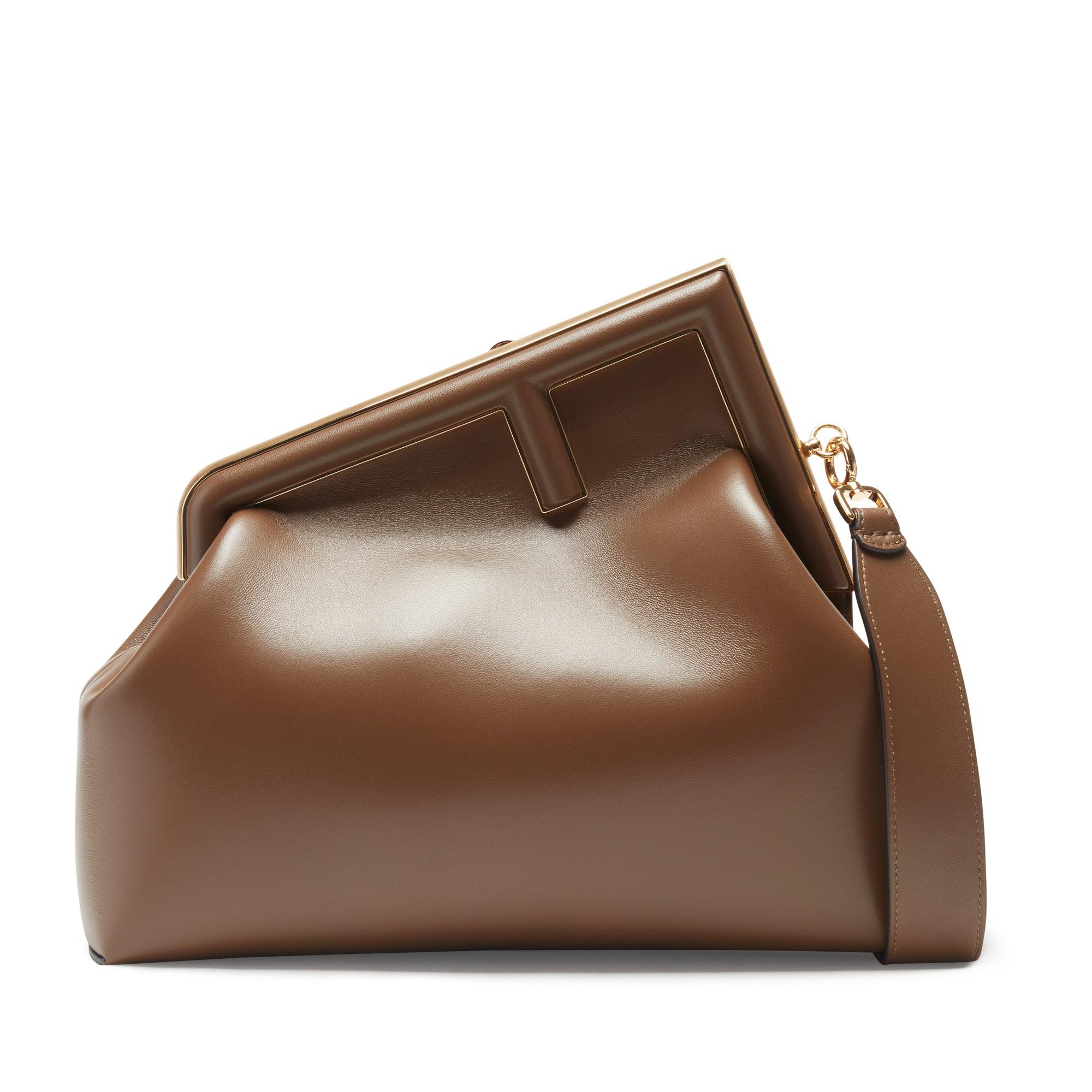Fendi - Women’s First Medium Pochette Bag - (Forest Brown) by FENDI