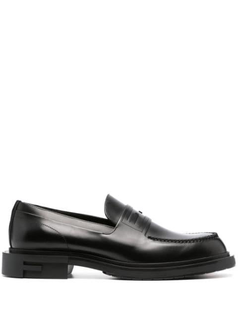 Frame leather loafers by FENDI