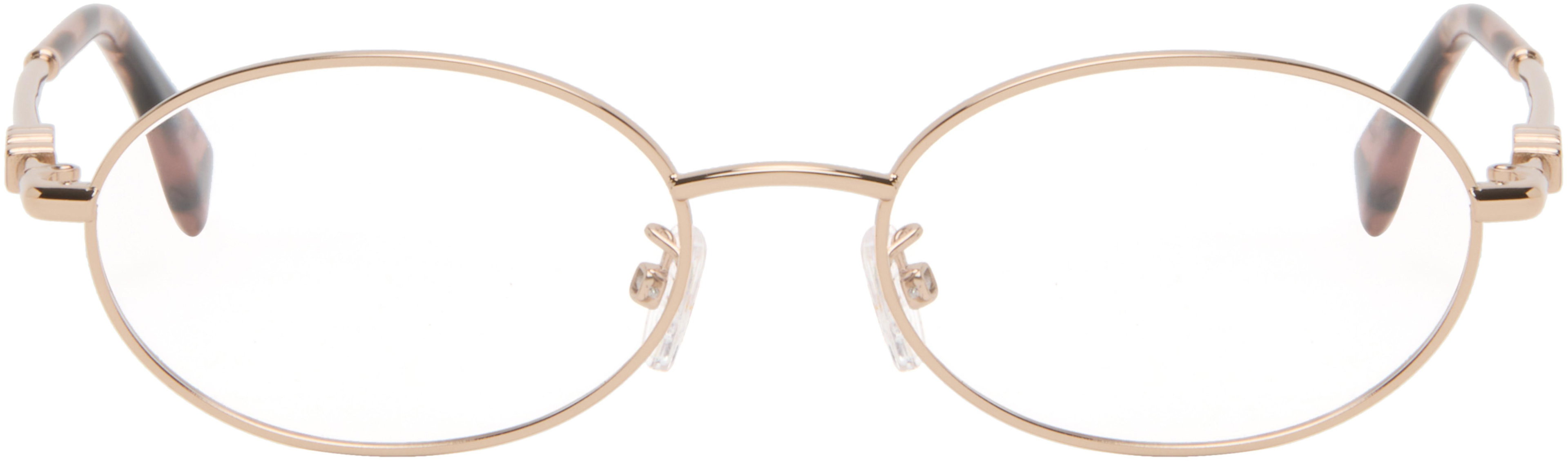 Gold Fendigraphy Glasses by FENDI