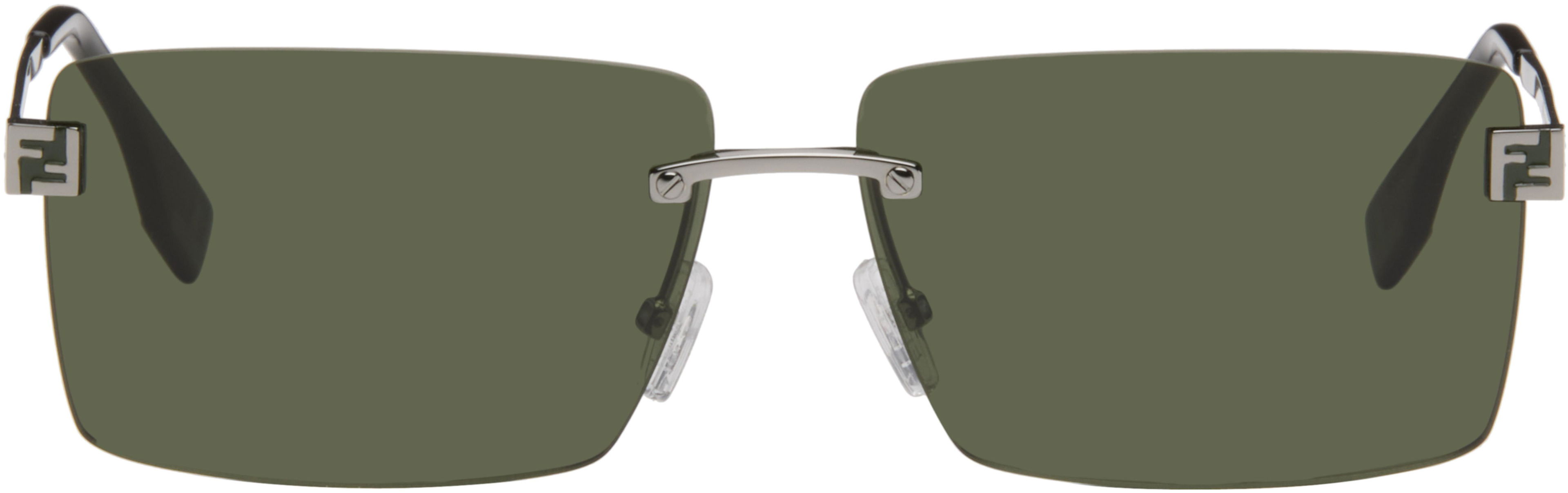 Gunmetal 'Fendi' Sky Sunglasses by FENDI