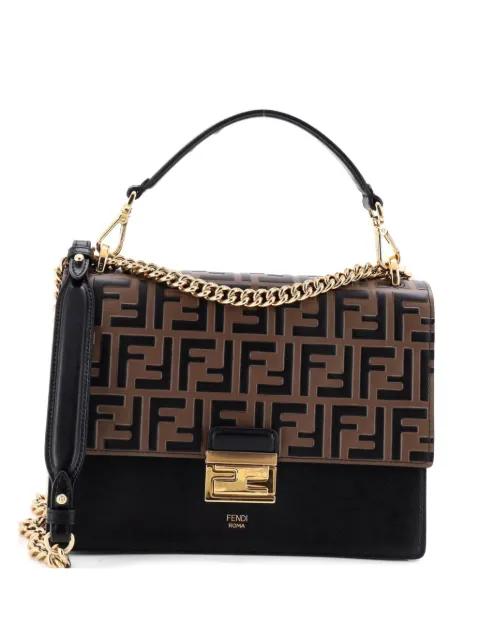 Kan U Zucca Embossed Leather Medium shoulder bag by FENDI Kan U Zucca Embossed Leather Medium shoulder bag by FENDI
