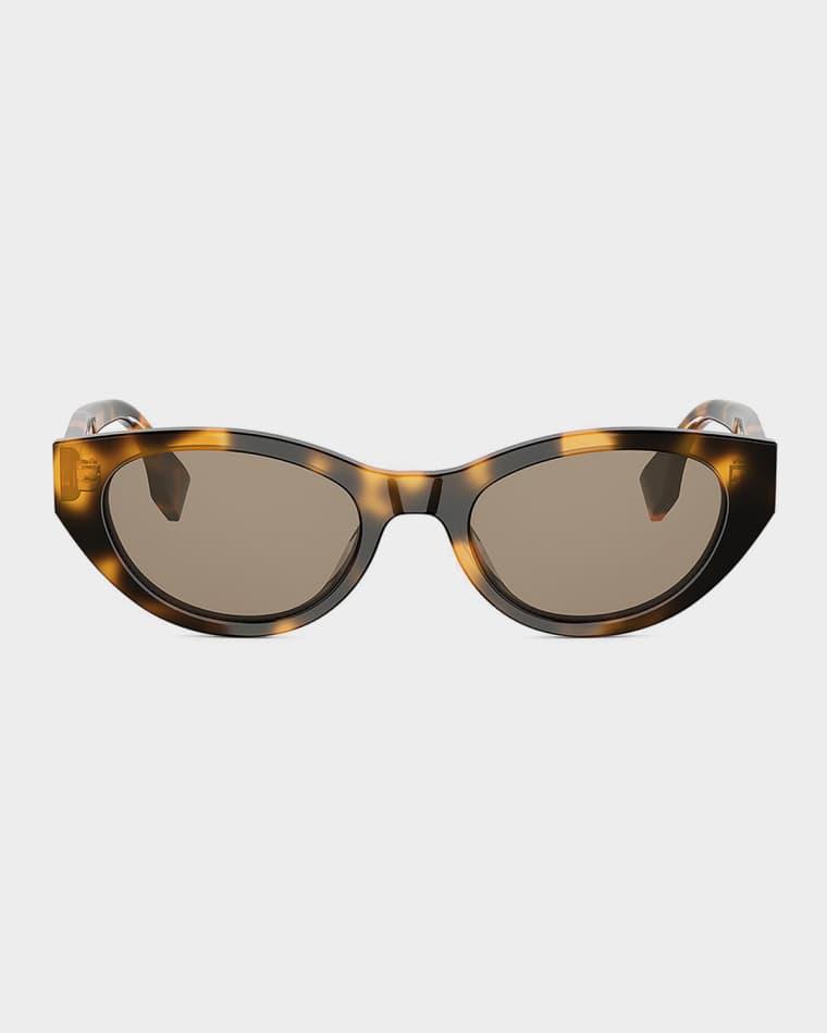 Lettering 51mm Acetate Cat-Eye Sunglasses by FENDI