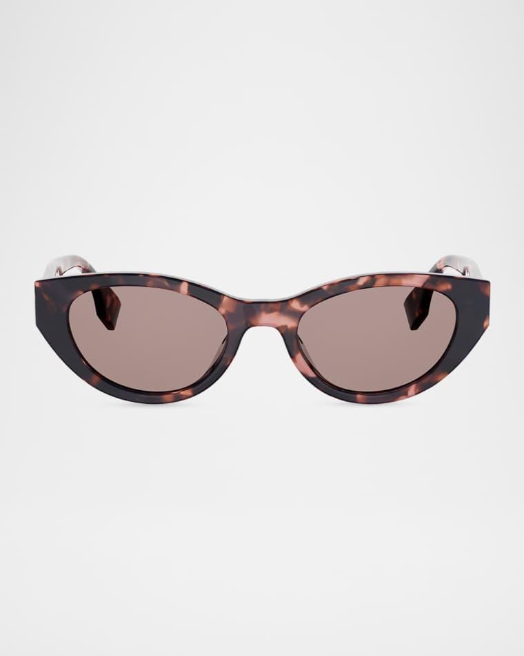 Lettering 51mm Acetate Cat-Eye Sunglasses by FENDI