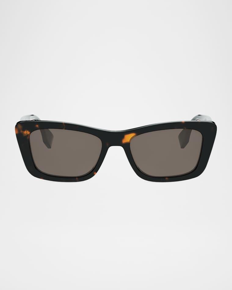 Lettering Acetate Rectangular Sunglasses by FENDI